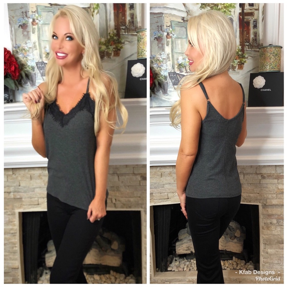 ❤️LAST 1! Knit Lace Adjustable Strap Camisole! - Picture 6 of 8